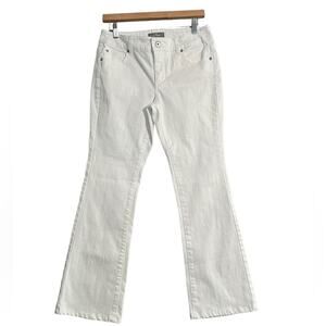 Chico's Women Jeans Size 0R S/4 White So Slimming Bootcut White Festival Resort